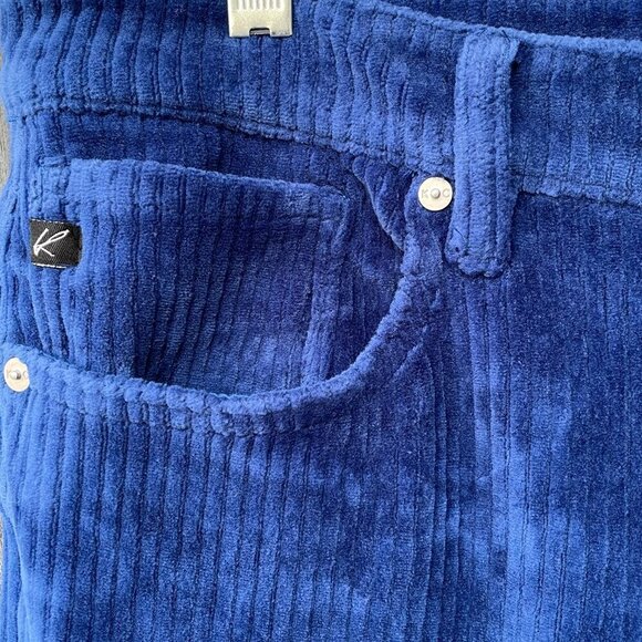 NWT KanCan Navy Blue Corduroy Wide Leg High Rise Boho Pants Size 32 Stretch - Picture 11 of 15
